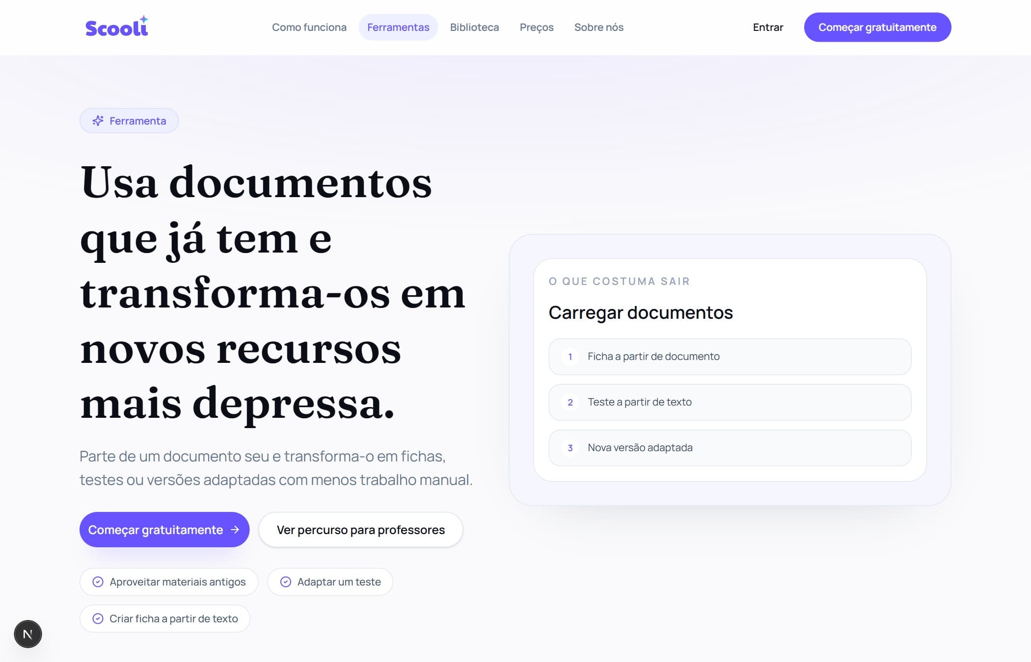 Pré-visualização: Carregar documentos