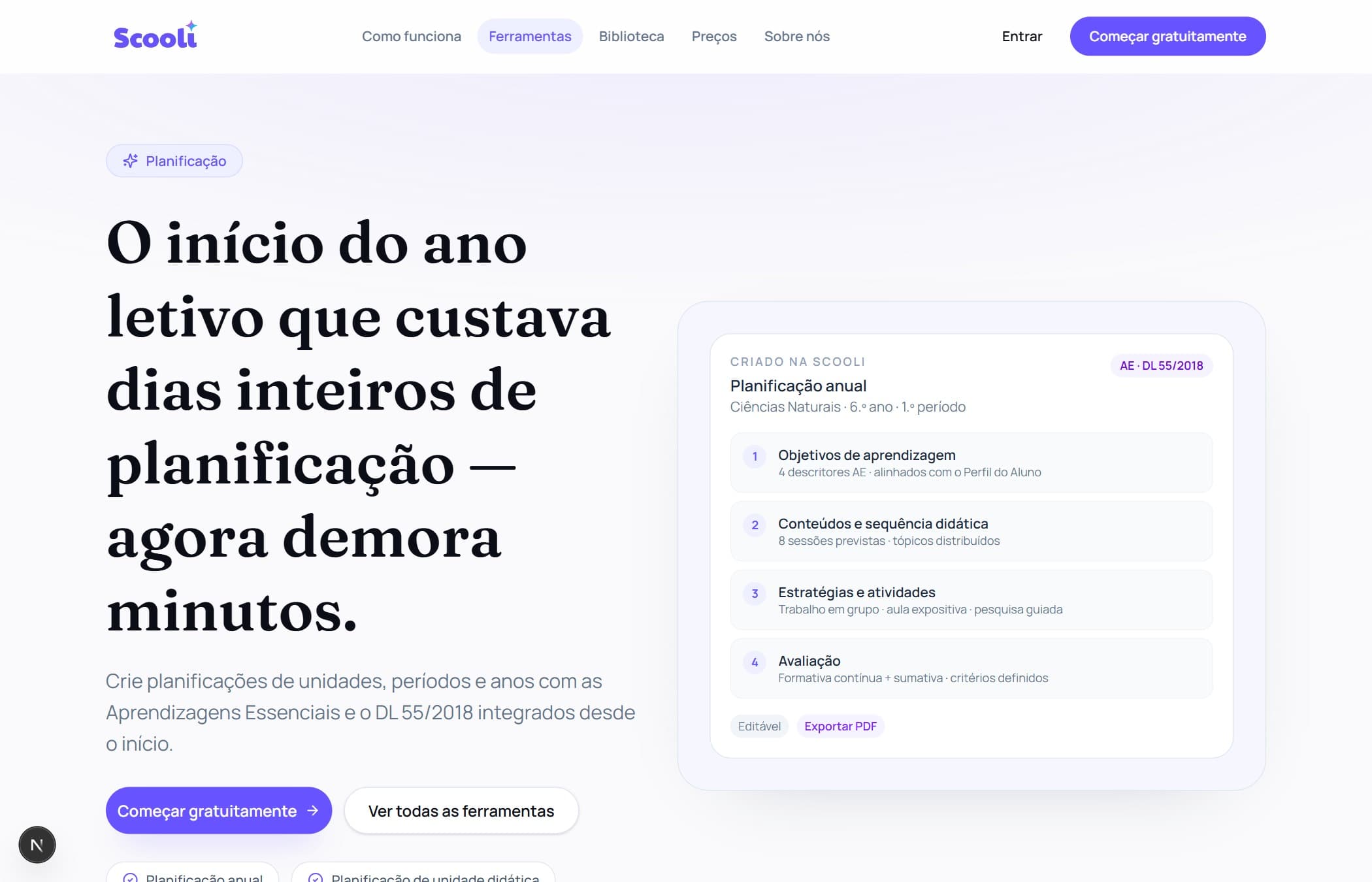 Pré-visualização: Planificações